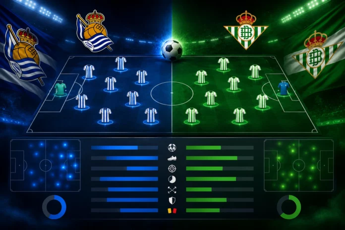 Susunan Pemain dan Statistik Real Sociedad vs Real Betis Susunan Pemain dan Statistik Real Sociedad vs Real Betis