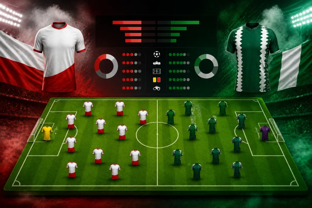 Statistik dan Susunan Pemain Poland vs Nigeria
