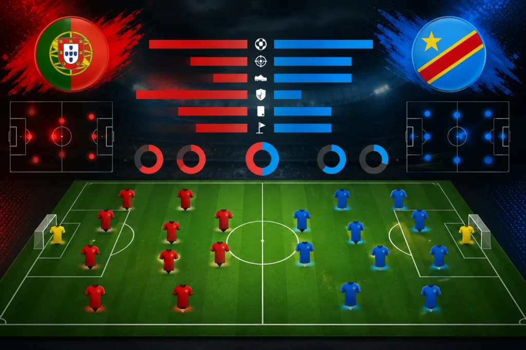 Statistik dan Susunan Pemain Portugal vs Congo DR
